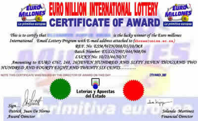 Euro Million International Lottery Scam